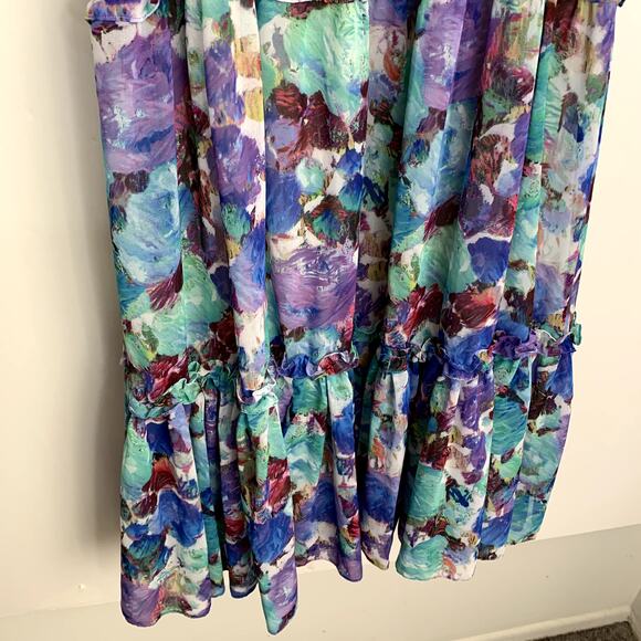 PatBo Blossom Off The Shoulder Dress Violet Womens Small New with Tags - Picture 8 of 16